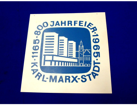 Kunststoff Schild 800 Jahrfeier Karl-Marx-Stadt (29016)