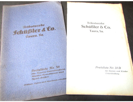 Preisliste Nr.31/ 31D Schüßler & Co. Taura / Sa. (C21619)