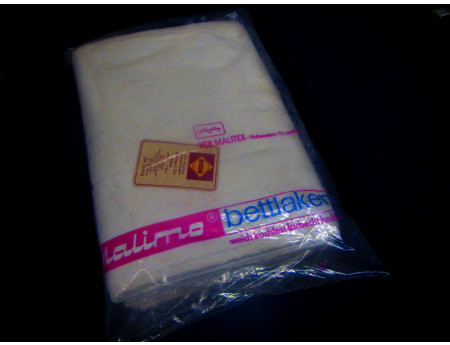 Malimo Bettlaken "Eisbär" DDR gerauht 140 / 230 cm OVP (28819)