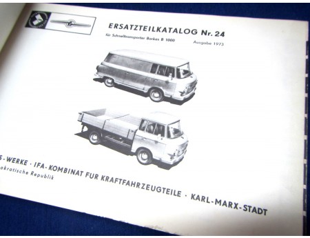 Ersatzteilkatalog Barkas B1000 Ausgabe 1973 (22576)