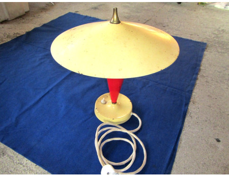 Tisch Leuchte Schirmlampe 60er Jahre Design Vintage (C22011)