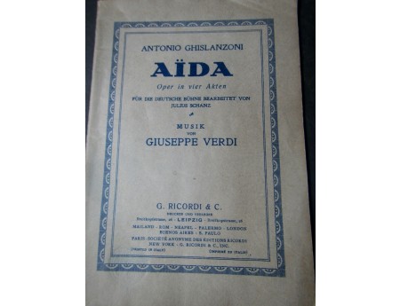 Aida Textheft G. Ricordi & Co. Leipzig 1915 (C17195)