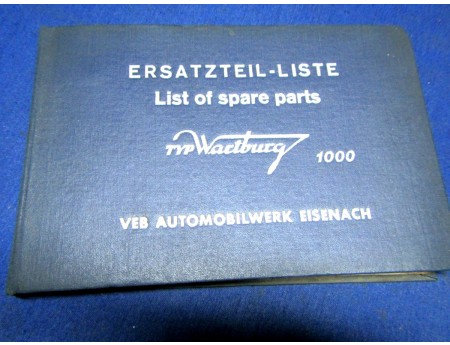 Ersatzteilkatalog Typ Wartburg 1000 Ausgabe 1964 (23050)