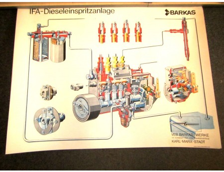 Lehrtafel IFA Diesel Einspritzanlage 75 x 100 (C20513)