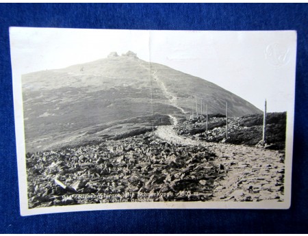 Ansichtskarte Riesengebirge 1932 AK Schneekoppe mit Prägezeichen (23692)