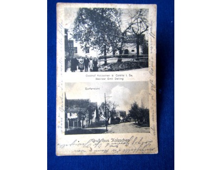 Ansichtskarte Kolzschen Gasthof 1925 Emil Delling (23699)