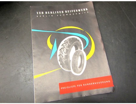 Prospekt Preisliste Berliner Reifenwerk 1958 (C20661)