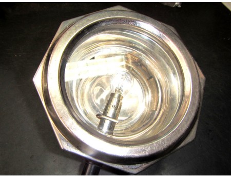Wagenlampe Scheinwerfer Oldtimer Lampe Nickel (C18360)