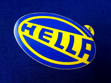 Hella Aufkleber 64 x 100 mm historische Werbung (26773)