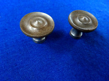 Griff Knebel Schublade 27 x 24,5 mm Messing / Nickel (26888)