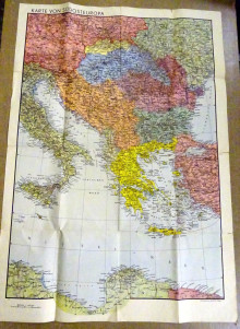 Schlag nach über den Südosten 1941 Tornisterschrift Karte (27071)