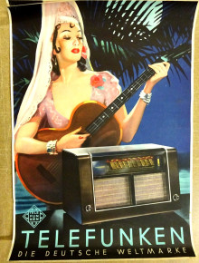 Plakat Telefunken "Die Deutsche Weltmarke" 1938 (27076)