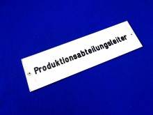 Schild Produktionsabteilungsleiter 60 x 213 mm DDR (25409)