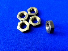 Sechskantmutter Messing M8 x 1,25 mm 1/2 Dicke 5 Stück (25522)