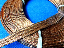 Masseband 12 mm Kupfer 1 Meter Cu-Geflecht (25542)