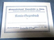 Konto Gegenbuch Gewerbebank Burgstädt 1936, unbenutzt (C21607)