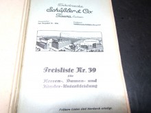 Schüßler Taura Sachsen 30er Jahre Preisliste 39 (C21608)