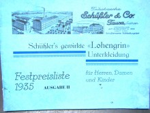 Preisliste 1935 Schüßler & Co. Taura Lohengrin (C21614)