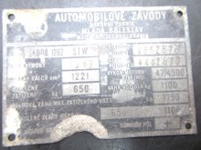 Typschild Skoda 1202 STW 1963 (22486)