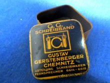 Gustav Gerstenberger Chemnitz Schreibband Blechdose (23064)