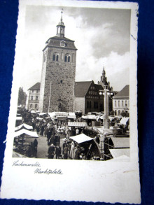 Ansichtskarte Luckenwalde Markt AK 1936 (23697)