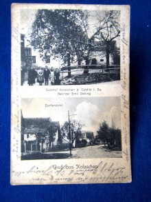 Ansichtskarte Kolzschen Gasthof 1925 Emil Delling (23699)