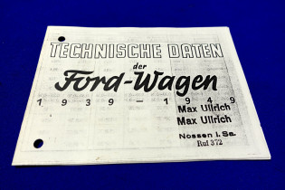 Technische Daten der Ford-Wagen 1939 bis 1949 (29110)