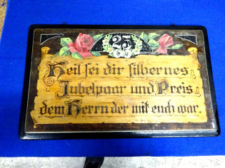 Holz-Spruck Silberne Hochzeit Handarbeit 50 x 32 cm (28478)