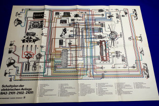 Schaltplan Lada WAS 2101 - 21961 ca. 60 x 42 cm (29237)
