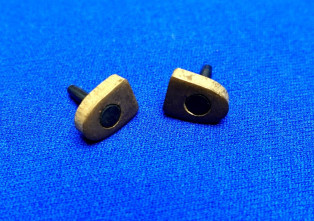 Messing Absatz Stiftflecke 9,5 x 13 mm 1 Paar (29307)