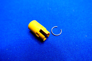 Taste gelb Schubschalter Knopf IFA / DDR (29358)