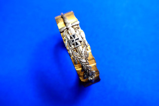 Granatführung Armband Eisernes Kreuz Messing Arnreif 6 cm (29387)